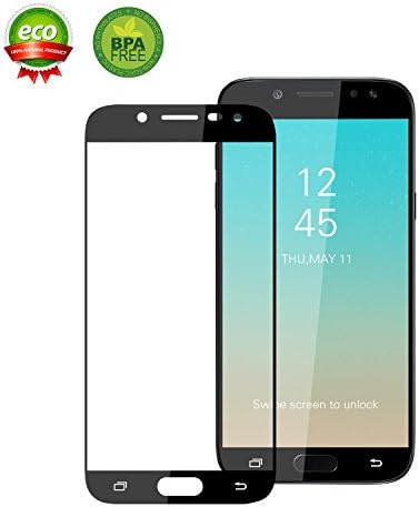 ChuangSiAo Galaxy J5 Pro Tempered Glass Screen Protector, 3D Curved Glass,9H Hardness Tempered Glass Screen Protector Anti-Scratch For Samsung Galaxy J5 Pro (Black)