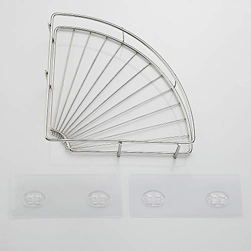 Gricol Shower Shelf Corner, Stainless Steel Adhesive No Drilling Wall