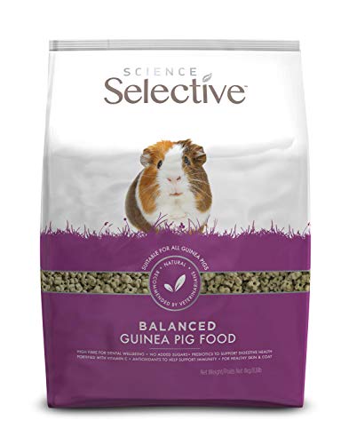 supreme petfoods science selective guinea pig 8.8 libras, marrón 