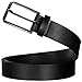 SOPONDER Belts for Men Black and Brown Leather Belts Big and Tall Black and Silver Buckles Dress Belts All Sizes
