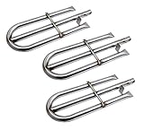 Hongso SBZ191 (3-pack) Perfect Flame 3019L, Perfect Flame 3019LNG Gas Grill Models Stainless Steel Burner Replacement (17 7/16