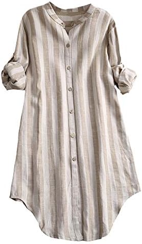 Daylin Women Lady Tee Large Size Striped Button Up Pullover Striped Top T Shirt Plus Size Tunic Blouse Top Shirt S~5XL