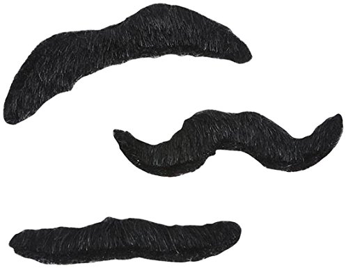 Rhode Island Novelty Mustache, 3 Piece Set, 3.5-Inch
