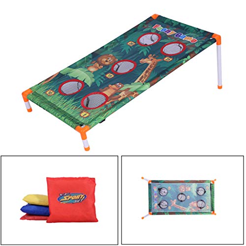 Wotryit Plastic Premium Cornhole Set - Bean Bag Toss Game with 1 Easy Transport Game Platforms with 3 Balls and 3 Sandbags
