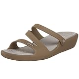 crocs Women's Patricia Mini Wedge,Khaki/Pearl,8 M US