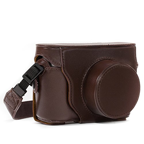MegaGear Fujifilm FinePix X20 , X10 EVER READY Leather Case Bag Dark Brown