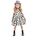 Chinatera Little Girls' Cute Long Sleeve Cat Dotted Cotton Princess Tutu Dress