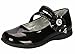 DADAWEN Girl's Velcro Strap Flower Rhinestones Wedding Oxford Dress Shoe (Toddler/Little Kid/Big Kid)