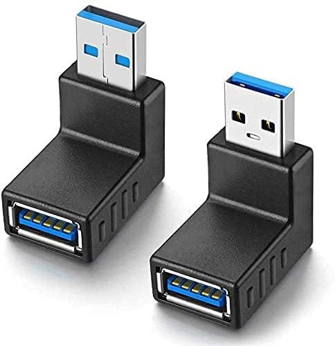USB 3.0 Adapter 90 Degree Male to Female Combo Vertical Up and Down Angle Coupler Connector