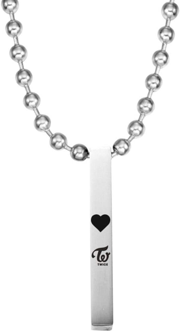 Best Choice Kpop Twice Stainless Steel Solid Rod Lettering Pendant Necklace Hot Gifts for Fans for Women & Girls