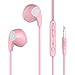 UiiSii U1 Earphones Wired In-ear Earbuds Headphones with Microphone Stereo Corded Headset (Pink)