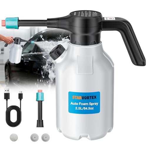 2.5L USB Rechargeable Car Foam Pressure Sprayer | Electric Sprayer | Fine Flow Sprayer | High Pressure Pump Battery Sprayer | for Garden and Home