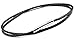 Hamoery Women Men 9mm Leather Cord Chain Necklace Black Braided Rope Stainless Steel Clasp Chain Necklace