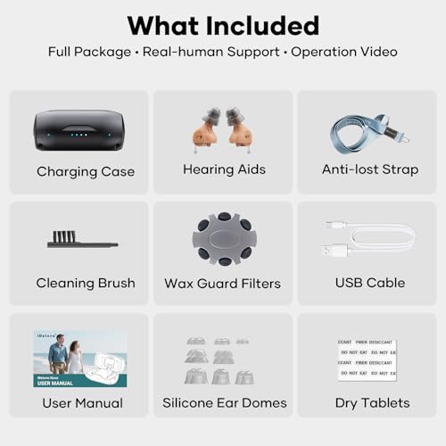 iBstone Nova Hearing Aids for Seniors Adults: Superior Sound Quality - Smart Noise Cancelling - No Feedback - 1.5Hrs Charging for 100Hrs Working - Come with Anti-Lost Lanyard - Over-the-Counter