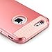 technext020 iPhone 6S Plus Rose Case, Pink Armor Case for iPhone 6S Plus Slim Hybrid Dual Layer Shockproof Tough Plastic Silicone Hard Cover for Apple iPhone 6 6S Plus Bumper Back cover