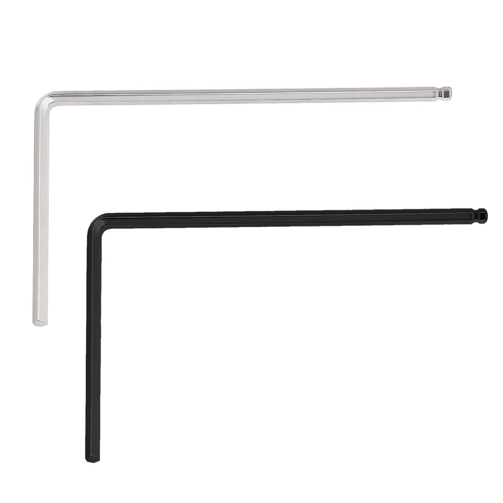 VGOL 2PCS Guitar Wrench Compatible with Martin Acoustic Guitar 4mm Silver and 5mm Black Guitar Truss Rod Metal Wrench Tool Guitar Allen Wrench