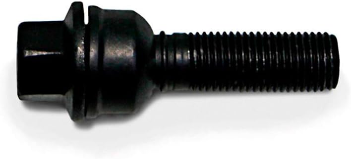 H&R Wheel bolt Round-Head with movable cone R14 M14x1.50 - Length 30mm - Black (e.g. compatible with Audi Q3, Q5)