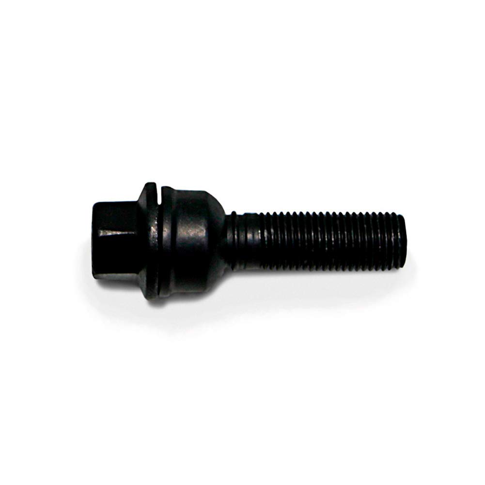 H&R Wheel bolt Round-Head with movable cone R14 M14x1.50 - Length 30mm - Black (e.g. compatible with Audi Q3, Q5)