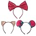 LOL Headband 3 Pack Set, Big Bow, Pom Poms and Cat Ears