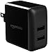 AmazonBasics 40W 4-Port USB-A Wall Charger (2.4 Amp per port) for Phones (iPhone 14/13/12/11/X, Samsung, and more) - Black