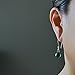 Kahili Creations Handmade Green Glass Drop Earrings Dangle Sterling Silver