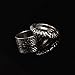 Rings Set;START 4PCS Elephant Ethnic Totem Chunky Silver Band Ring