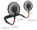 Leipple Neck Fan Portable- Neckband Fan USB Charging Hand Free - Personal Mini Sport Fan - Rechargeable with 3 Speeds Adjustable and LED Light for Sports Travel Outdoor Office Reading (Black)