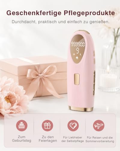 TIIMAGIC IPL Geräte Haarentfernung – 5℃ Eiskühlkontakt Schmerzfreie Haarentfernungsgerät zu Hause und Langanhaltende Ergebnisse, 86% Haarreduktion in 3 Wochen für Körper Gesicht Bikini Achseln Beine