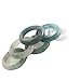 KARATGEM Mixed Color Jadeite Jade Ring 4-5 mm US Size 4.5-12