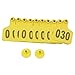 BQLZR Yellow 1-100 Numbers Plastic Large Livestock Ear Tag for Cow Cattle Pack of 100