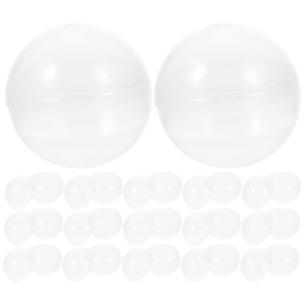 Housoutil Clear Plastic Claw Machine Balls 2.76In Mini Vending Capsules for Toy Storage Display and Candy Packaging