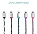 360 Electrical 360401 QuickCharge Braided Micro USB Cable, 3'/0.9m, Blue