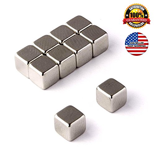 10pcs Square Cube Magnets (3/8") Building Blocks Educational Toys Stress Relief Toy Games Universal Multi-Use - Thumbnail 2