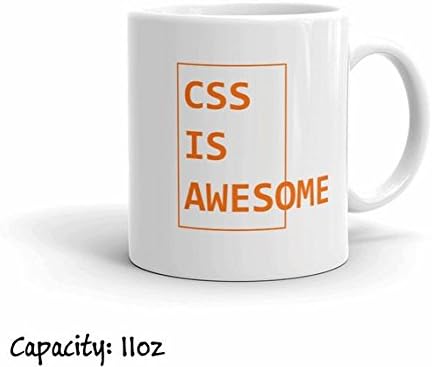 CSS Is Awesome Mug For Geeks, Coffee Mug, Computers Funny Mug, Tea Mug, Programmer Gift, Coding Software Engineer Office 11oz