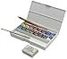 Winsor & Newton Cotman Watercolor Paint Set, Complete Pocket Set, 16 Half Pan w/ Brush, Eraser, Mixing Palette
