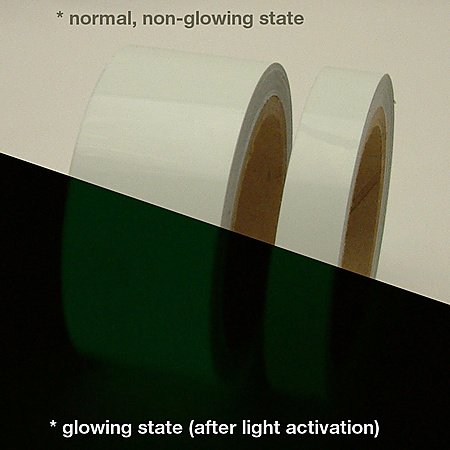 Pro Tapes PRO-GLOW/LLGRN0510 Pro-Glow Glow in The Dark Tape, Luminescent Lime Green - Thumbnail 3