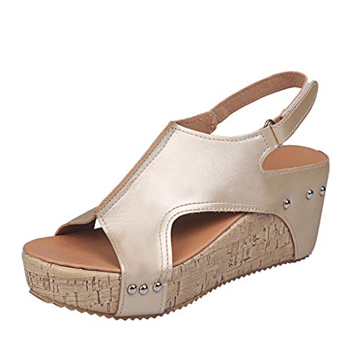 Respctfulâœ¿Women Fashion Ankle Buckle Sandals Casual Open Toe Roman Crisscross Slip On Flat Shoes Gold