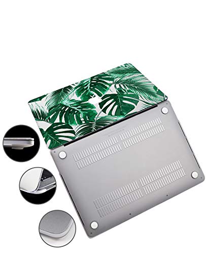 L2W MacBook Retina Pro 13 Case Model: A1502/A1425 Protective Hard Case, Plastic Rubber Coated Shell for Mac Pro 13" with Retina Display NOT CD-ROM (2012-2015 Version) - Tropical Palms Leaves 09