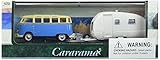 Cararama 12812 Volkswagen Bus Samba with Caravan II with Acrylic Case Diecast Vehicles