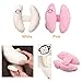 Angzhili Baby Car Seat Head Support Stroller Safety Pillow,Baby Adjustable Toddler Headrest for Car Seat, Banana U-Shape Children Travel Headrest Head Protection Pillow(Pink)