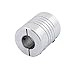 uxcell 8mm to 12mm Shaft Coupling 30mm Length 25mm Diameter Stepper Motor Coupler Aluminum Alloy Joint Connector for 3D Printer CNC Machine DIY Encoder