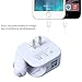Portable Travel Charger with Foldable AC wall / DC Car Plug and Dual USB Output Charger Ports for iPhone 6 6S 6 Plus Samsung Galaxy Nexus HTC LG