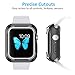 Pobon Compatible with Series 4 & Series 5 Apple Watch 44mm Case, All-Around Shock-Proof TPU Bumper Cover Protector Case Fit for iWatch 44mm (Black-Grey)