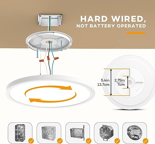 30 cm Lampara de Techo LED, 24W Redonda Plafon Modernas de 3000 k a 6500 k,Temperatura de Color Ajustable, Lámpara para Baño Techo Impermeable para Pasillo/Armario/Baño/Sala