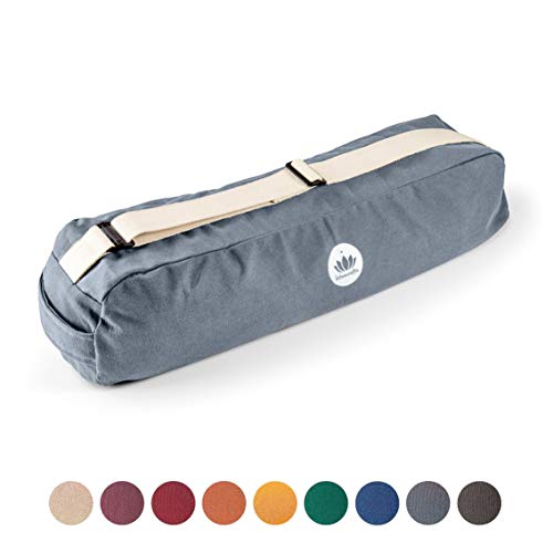 Lotuscrafts Yoga Mat Bag Pune – Fair & Ecological – Yoga Bag Made of 100% Organic Cotton – Yoga Bag for Yoga Mat – Yoga Mat Cover – Yoga Mat Carrier Bag – Yoga Equipment Bag – GOTS Certified