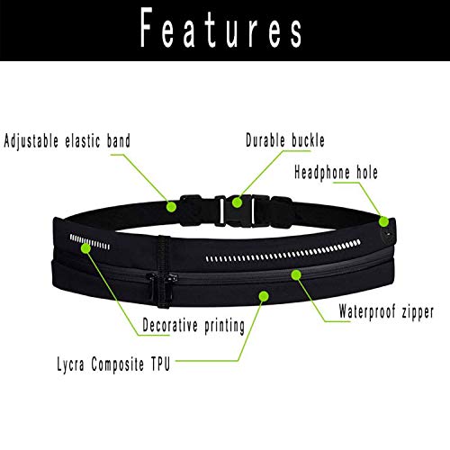 Lrikas Sport Heuptas Waterdicht Running Mobiele telefoonhouder Dames Heren met Pocket Running Belt - voor portemonnee… - Image 3