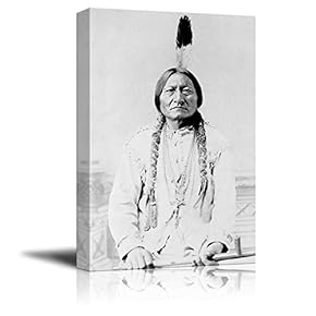 Portrait of American Indian Chief Sitting Bull by Barry - Canvas Print