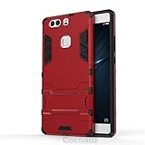 Cocomii Iron Man Armor Huawei P9 Plus Case New [Heavy Duty] Premium Tactical Grip Kickstand Shockproof Hard Bumper [Military Defender] Full Body Dual Layer Rugged Cover for Huawei P9 Plus (I.Red)