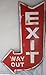Vintage Looking EXIT Way Out Sign