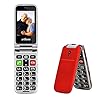 artfone-CF241A-Big-Button-Mobile-Phone-for-Elderly-Senior-Flip-Mobile-Phone-Dual-SIM-Unlocked-Card-with-24-Large-Screen-SOS-Button-Talking-Numbers-FM-Radio-Torch-and-Charging-Cradle-Red artfone CF241A Big Button Mobile Phone for Elderly, Senior Flip Mobile Phone Dual SIM Unlocked Card with 2.4" Large Screen | SOS Button | Talking Numbers | FM Radio | Torch and Charging Cradle (Red)